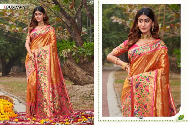 Bunawat Sonpari Paithani Silk Designer Wedding Saree Collection